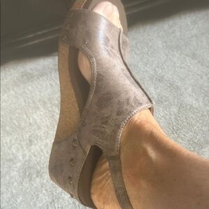 NWOB Python Print Brown Leather Sandals by Corkys